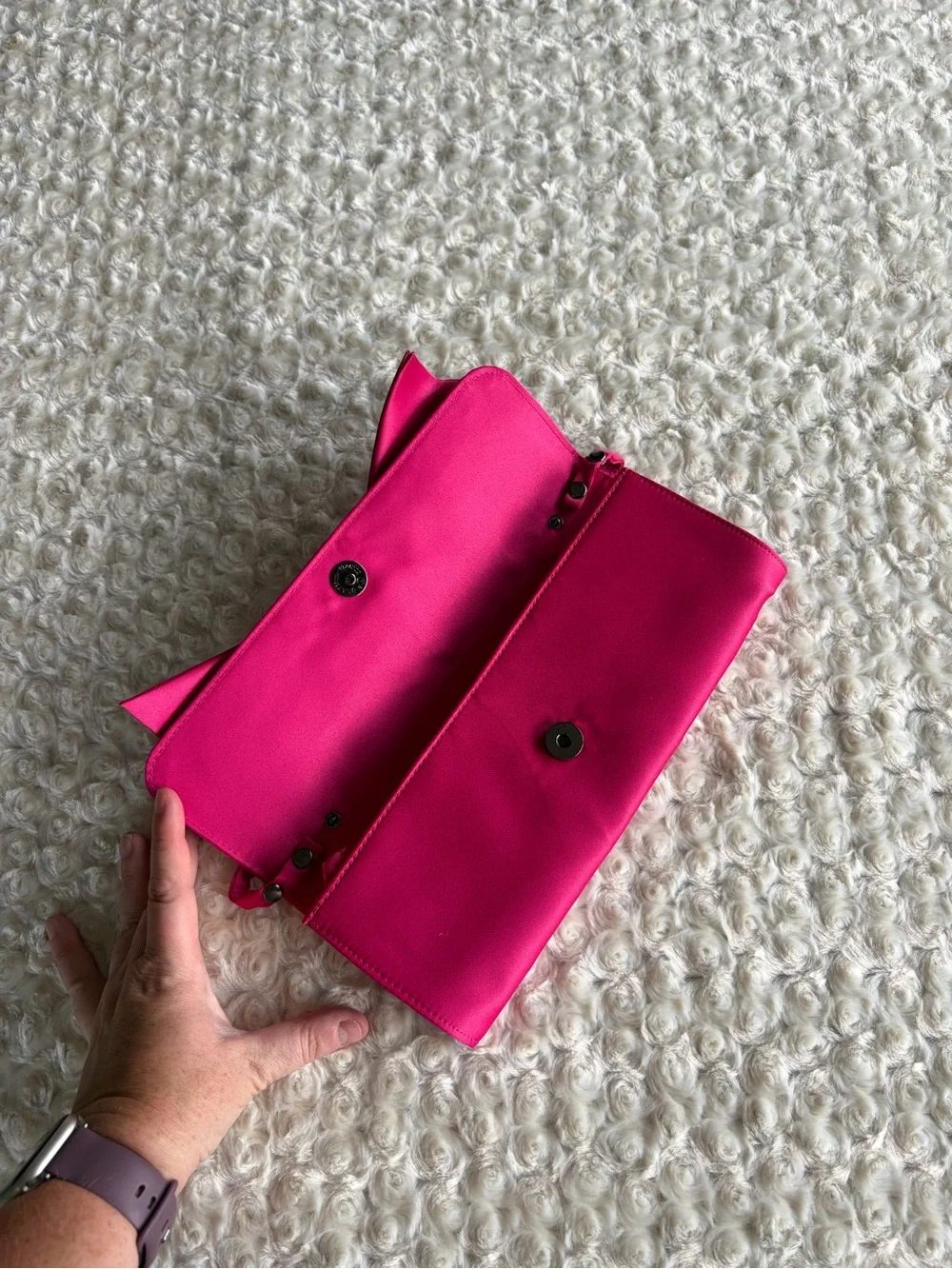 New Hollywould for Target Fuchsia Pink Bow Clutch Bag